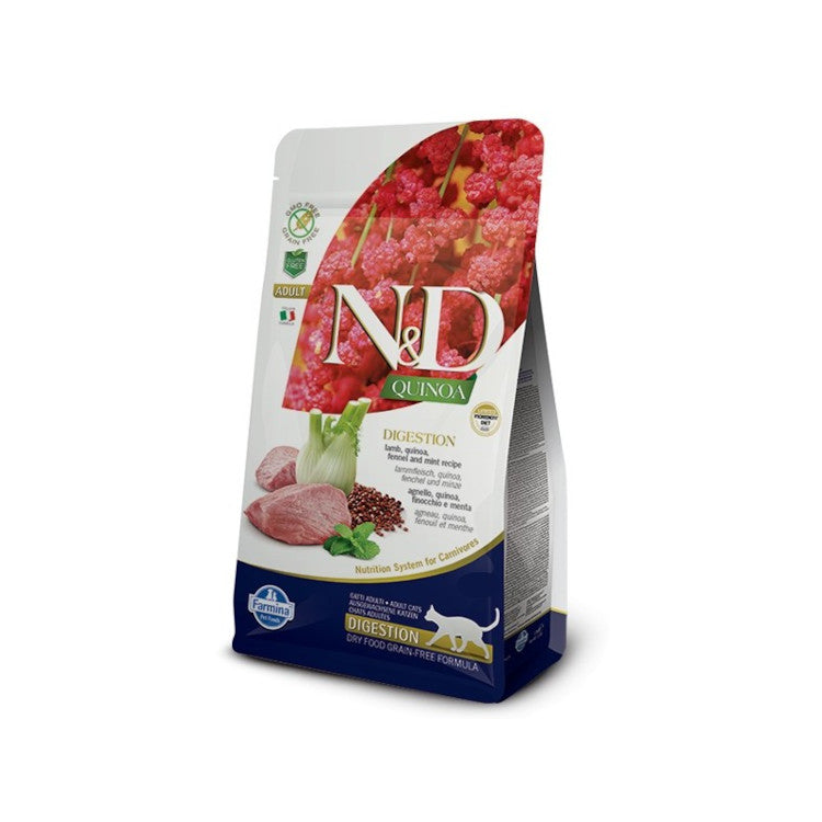 Farmina N&D Gatto Adult Digestion Quinoa Agnello Finocchio e Menta 300 Gr Farmina N&D Gatto Adult Digestion Quinoa Agnello Finocchio e Menta 300 Gr